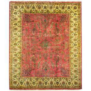 Sarouk: Fine Hand-knotted Wool Traditional Rug 242cm x 307cm