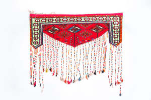 Turkmen Rugs: Persian Hand Made Door Hanging Rug 107cm x 126cm