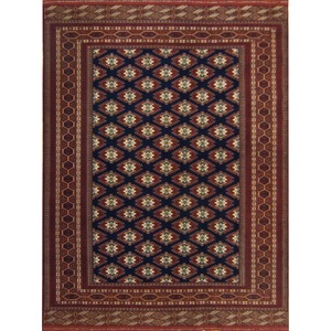 Turkmen Rugs: Super Fine Hand-knotted 100% Wool Persian Turkmen Rug 206cm X 297cm