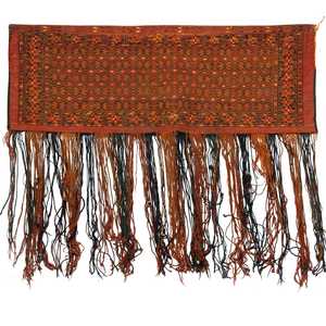 Turkmen Rugs: Fine Hand-knotted Vintage Turkmen Wall Hanging 40cm x 109cm