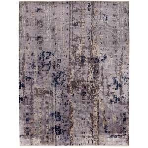 Wool Silk Rugs: Handmade Modern Wool & Silk Rug 285cm x 364cm