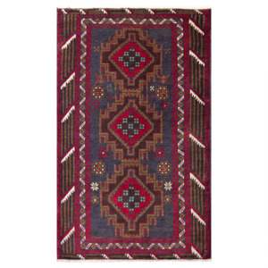 Fine Hand-knotted Wool Baluchi Small Rug 95cm x 154cm