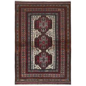 Fine Hand-knotted Wool Baluchi Small Rug 115cm x 194cm