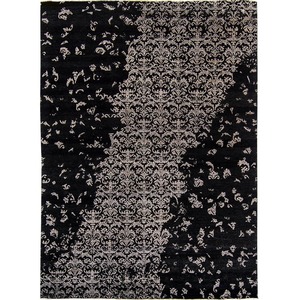 Damask Rugs: Fine Contemporary NZ Wool & Bamboo Silk Hand-knotted Rug 255cm x 353cm
