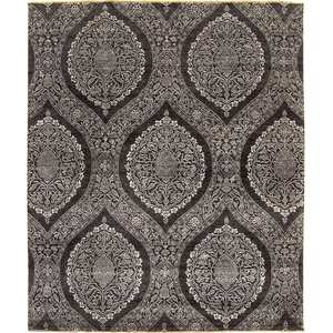 Damask Rugs: Fine Contemporary NZ Wool & Silk Hand-knotted Rug 174cm x 264cm