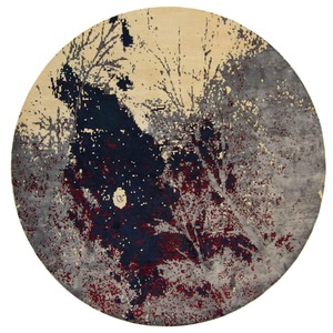 Galaxy Modern Rugs: Modern Hand-knotted Wool Galaxy Design Round Rug | PC180516
