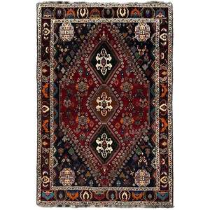 Fine Hand-knotted Wool Shiraz Persian Rug 165cm x 260cm