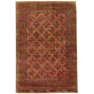 2 0 X 3 0 Meter Rugs: Hand-knotted Wool Turkmen Vintage Rug 191cm x 279cm