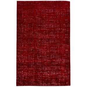 Contemporary Hand-knotted Wool Red Rug 123cm x 199cm