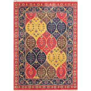 Patchwork Rugs: Fine Hand-knotted Wool Patch Weave Rug 170cm x 242cm