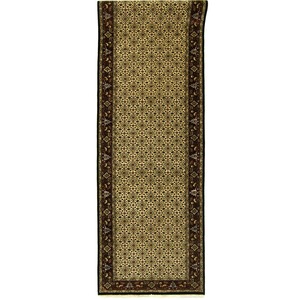 Irani Rug: Fine Hand-knotted Wool Runner 79cm x 331cm