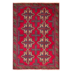 Hand-knotted Baluchi 100% Wool Small Rug 90cm x 146cm
