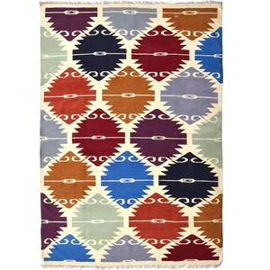 Modern Hand-woven 100% Wool Chobi Kilim Rug 182cm x 243cm