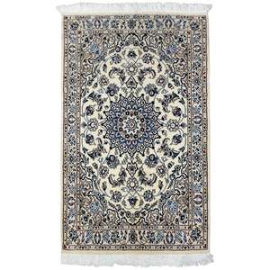 Fine Hand-knotted Wool 6 LAA Persian Nain Small Rug 94cm x 150cm