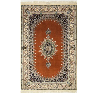 Authentic Fine Persian Hand-knotted Wool & Silk 3 LAA Nain Rug (SIGNED HABIBIYAN)