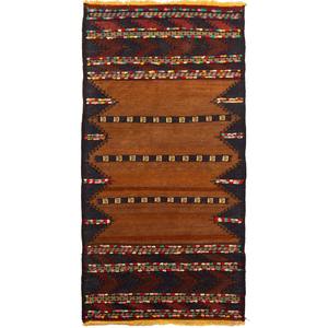 Kelim Rugs: Fine Hand-woven 100% Wool Kilim Runner 72cm x 142cm