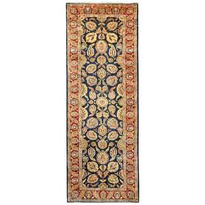 Fine Hand-knotted Saruk Wool Hallway Runner 122cm x 397cm