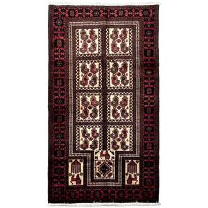 Wool Rugs: Fine Hand knotted Persian Baluchi 106cm x 188cm