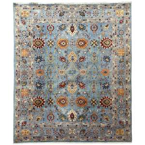 Fine Hand-knotted Wool Blue Rug  250cm x 295cm