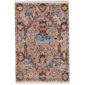 Kashmar Fine Persian Rug – Hand Knotted Wool, Zir Khaki Design 302cm x 400cm