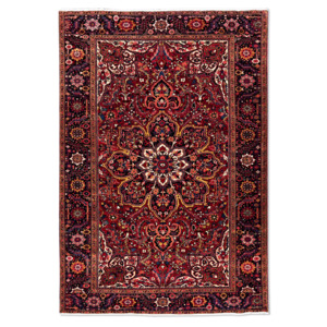 Wool Rugs: Fine Hand-Knotted Wool Heriz Rug – Large Persian Rug 245cm x 340cm