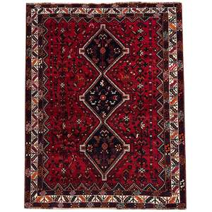 Fine Hand-knotted Shiraz Persian Rug 206cm x 293cm