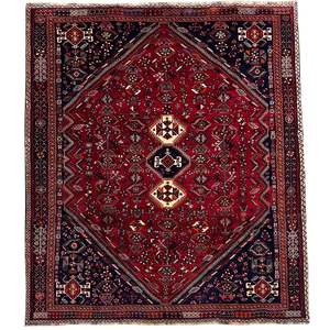 Fine Hand-knotted Traditional Shiraz Persian Rug 206cm x 295cm