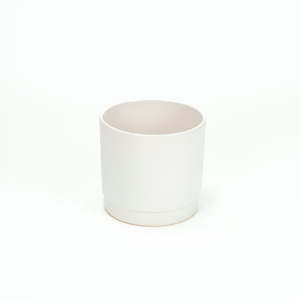Pots: White Sam Pot 14cm