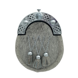 Highland Dress: Dress Sporran - Chrome Cross Chain