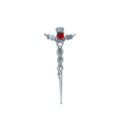 Red Centre Thistle Kilt Pin