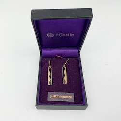 Bronze & Enamel Earrings