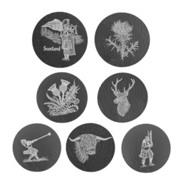 Scottish Gifts: Slate Coasters - 7 Designs