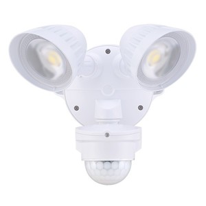 Products: LED Spotlight 2 x 20W with Motion Sensor (White) Security Lighting
