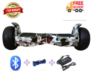 8.5" Off Road Hoverboard NS8, Powerful Motor & monster Tyres – Grey Camouf&hellip;