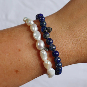 Bracelets: Fresh Water Keshi White Pearls