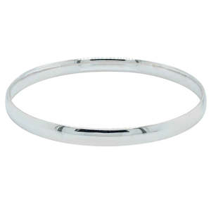 Wrist: Sterling Silver 5.5mm Round Bangle