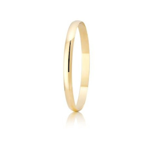 Wrist: 9ct Yellow Gold Round Comfort Fit Bangle 6.5mm
