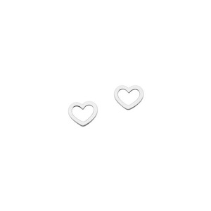 Karen Walker Sterling Silver Mini Heart Studs
