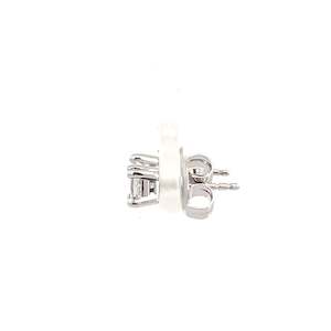 Earrings: 18ct White Gold Princess Cut Stud Earrings 0.66ct