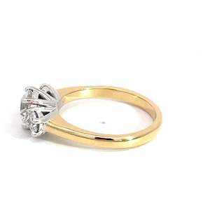 Rings: 18ct Yellow and White Gold 3 Stone Lab Grown Diamond Ring