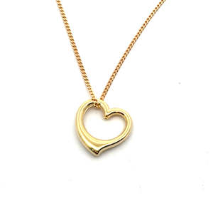 9ct Yellow Gold Cut Out Heart Pendant