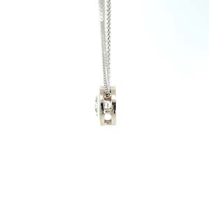 9ct White Gold Lab Grown Diamond Pendant and Chain