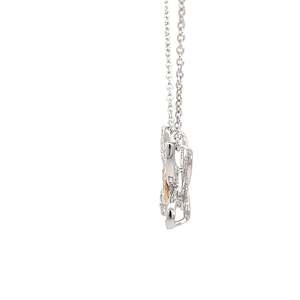 Necklace: 18ct White Gold Diamond Butterfly Necklace