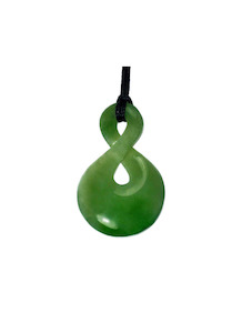 Necklace: Greenstone Twist Single 38mm Pendant