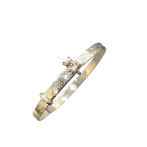 Sterling Silver Baby Bear Expander Bangle