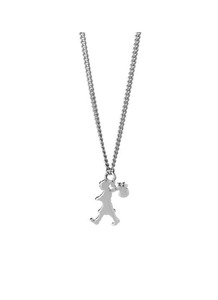 Necklace: Karen Walker Sterling Silver Runaway Girl Pendant Mini