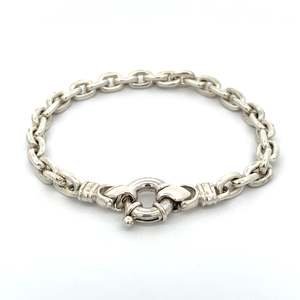 Wrist: Sterling Silver Anchor Bracelet