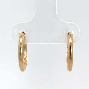 18ct Yellow Gold Oval Hoop Earrings