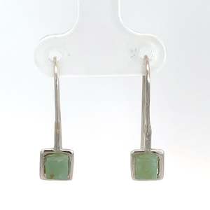 Earrings: Sterling Silver Amazonite Hook Earrings