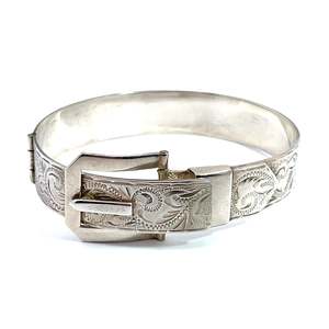 Sterling Silver Buckle Bangle Pre Loved